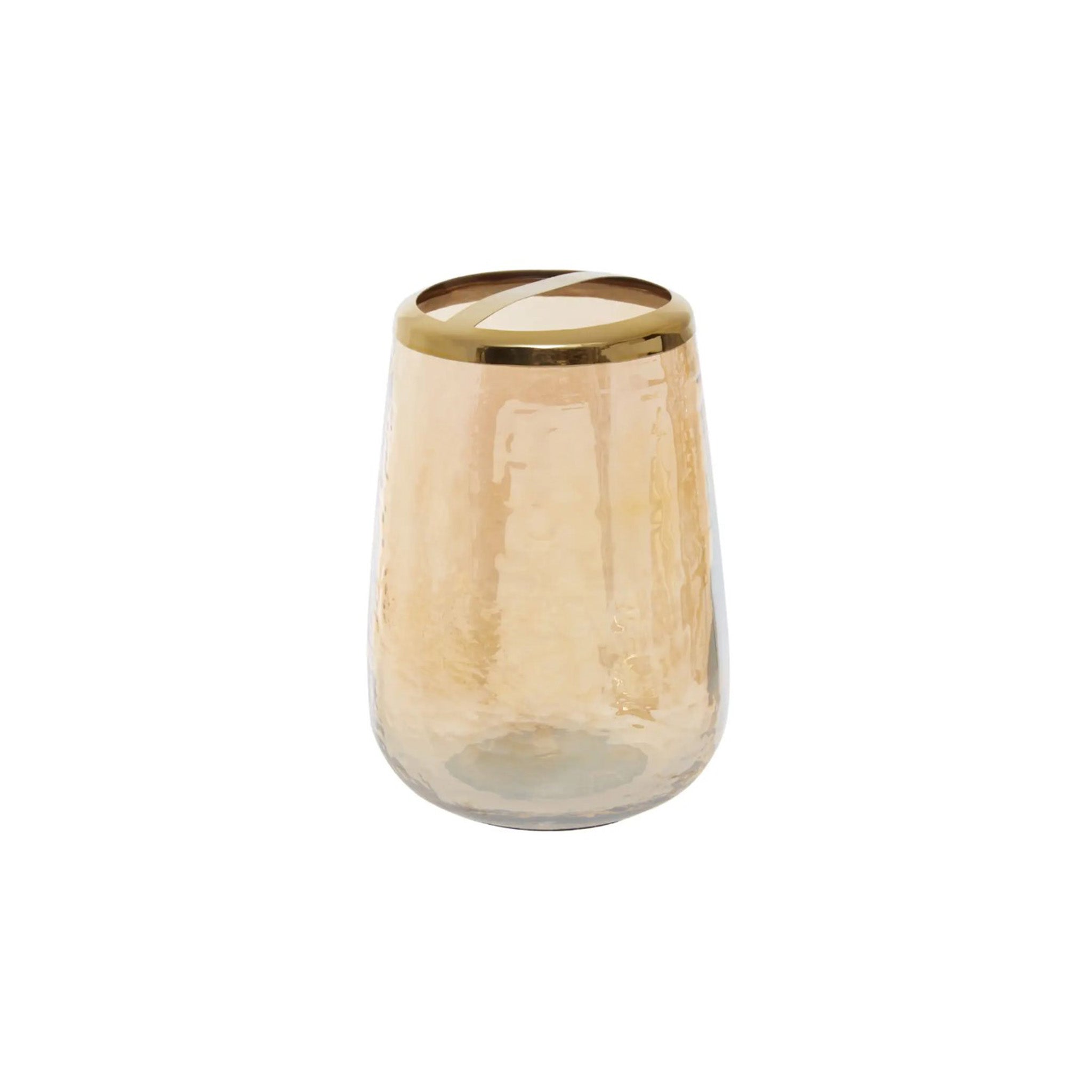 Glass and Gold Toothbrush Holder